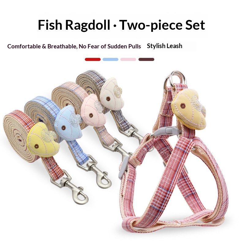 Headcollar Rope Set - طقم طوق وحزام للكلاب الصغيرة بنمط
