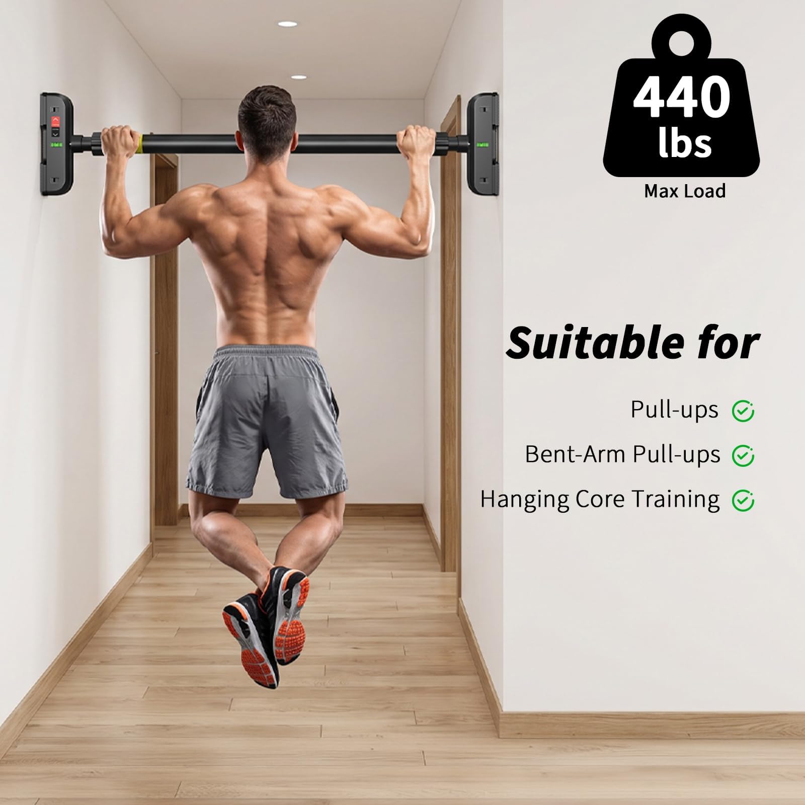 قضيب سحب للباب بدون براغي، سعة - مراجعة Gymnastic Bar Home وسعره