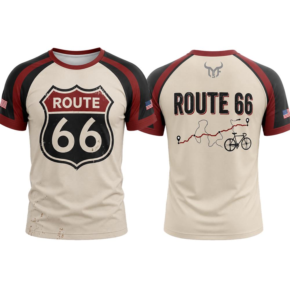 تي شيرت روت 66 للرجال والنساء  - مراجعة Outdoor Sports Adventure وسعره