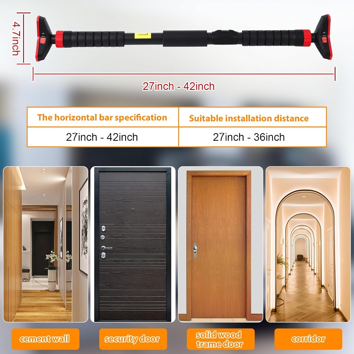 قضيب سحب قابل للتعديل للتركيب  - مراجعة Gymnastic Bar Home وسعره