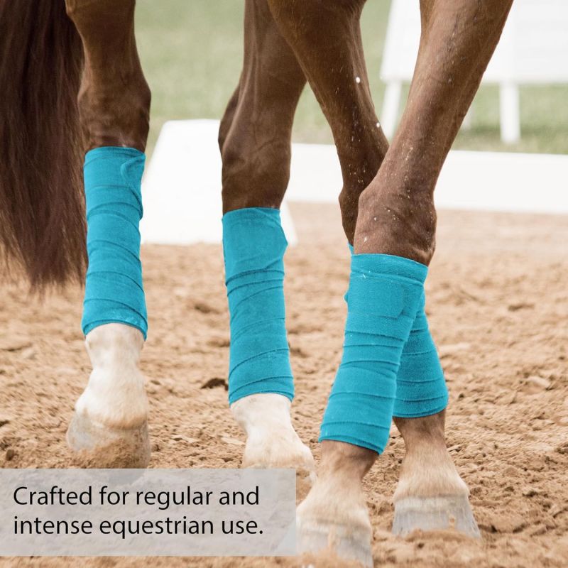 4 قطع من لفافات الساق للخيول م - مراجعة Polo Wraps Fleece وسعره