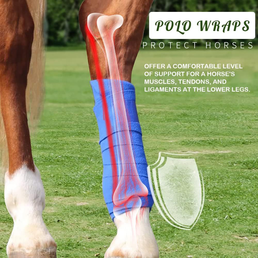 4 قطع من لفافات الساق للخيول م - مراجعة Polo Wraps Fleece وسعره